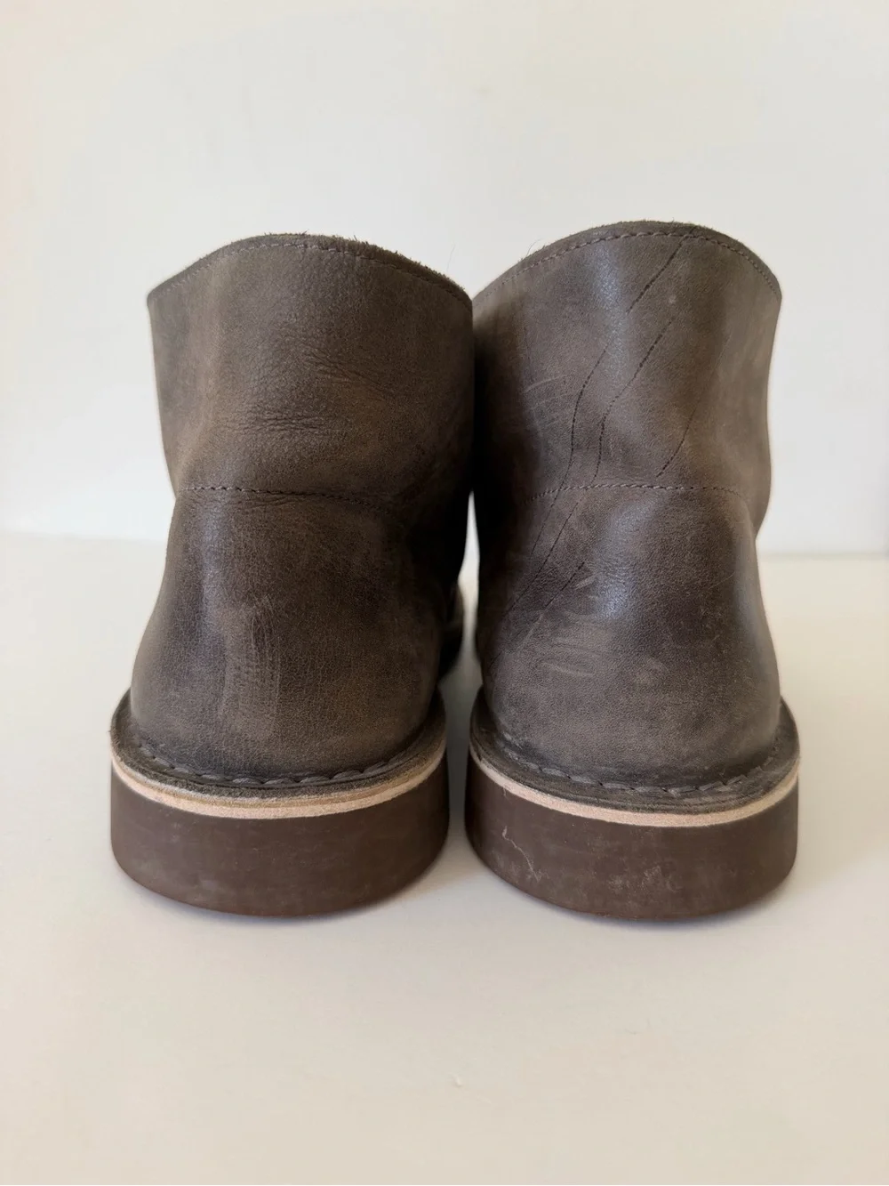 Clarks Desert Chukka Ankle Boots Mens 10.5  Nubuck Leather Gray